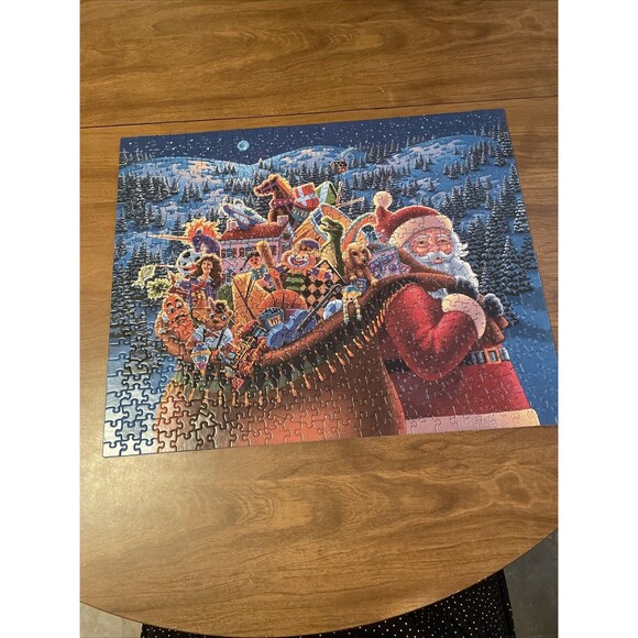 Dowdle Folk Art Christmas Delivery 1000 Piece Jigsaw Puzzle Boxed *COMPLETE* - Picture 1 of 16